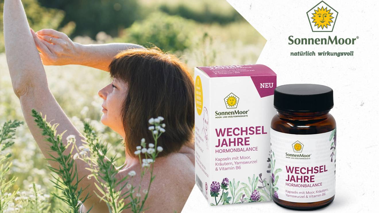 Pflanzliche Isoflavone unterstützen auf natürliche Weise dein hormonelles Gleichgewicht und sind ein umfassendes Wohlfühlpaket für Frauen in der Lebensmitte. - SonnenMoor