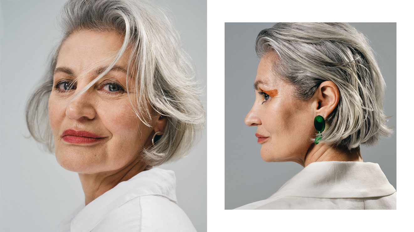 Für Petras Statement-Make-up wurde der Eyeliner stärker nachgezogen und einzelne Fake-Lashes gesetzt.