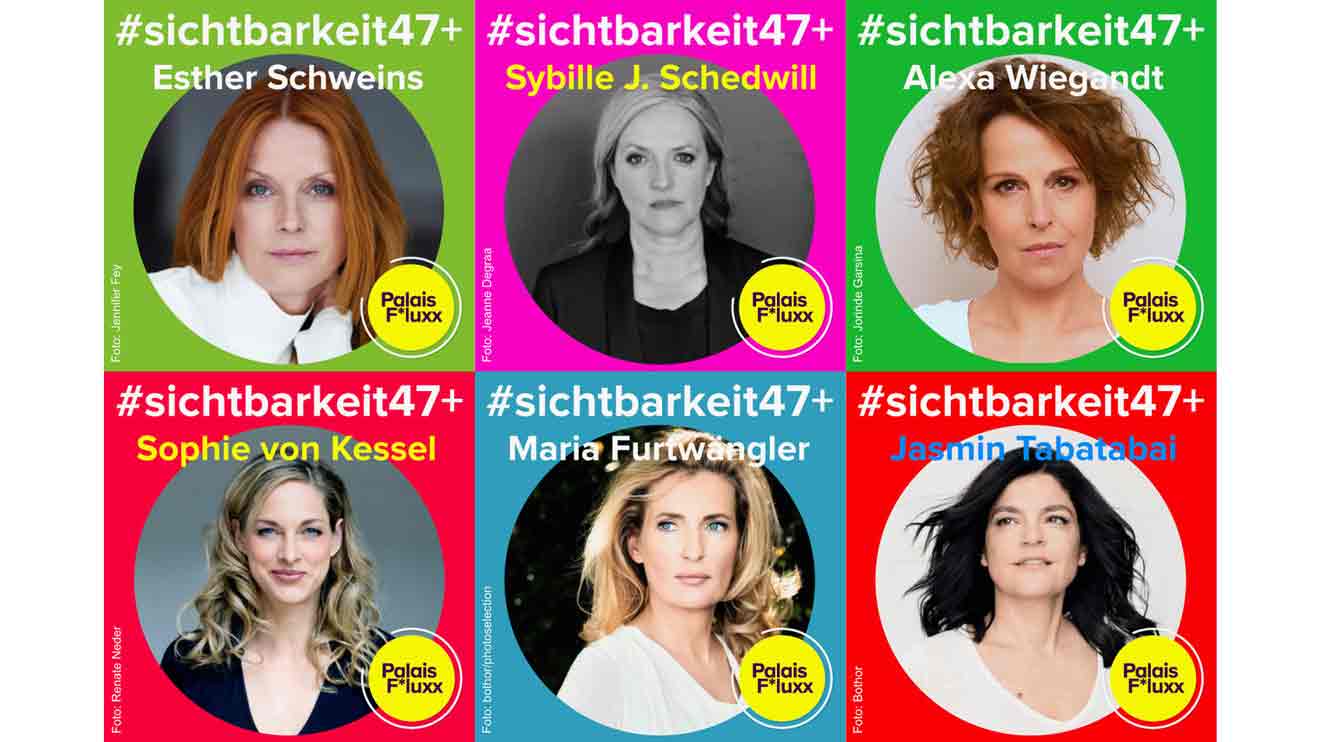 Unter dem Hashtag #SICHTBARKEIT47+ gehen deutsche Schauspielerinnen nun gegen Altersdiskriminierung auf Instagram, Facebook und Twitter vor. - Brigitta Jahn/ Palais Fluxx